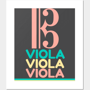 Pink Viola Alto Clef Posters and Art